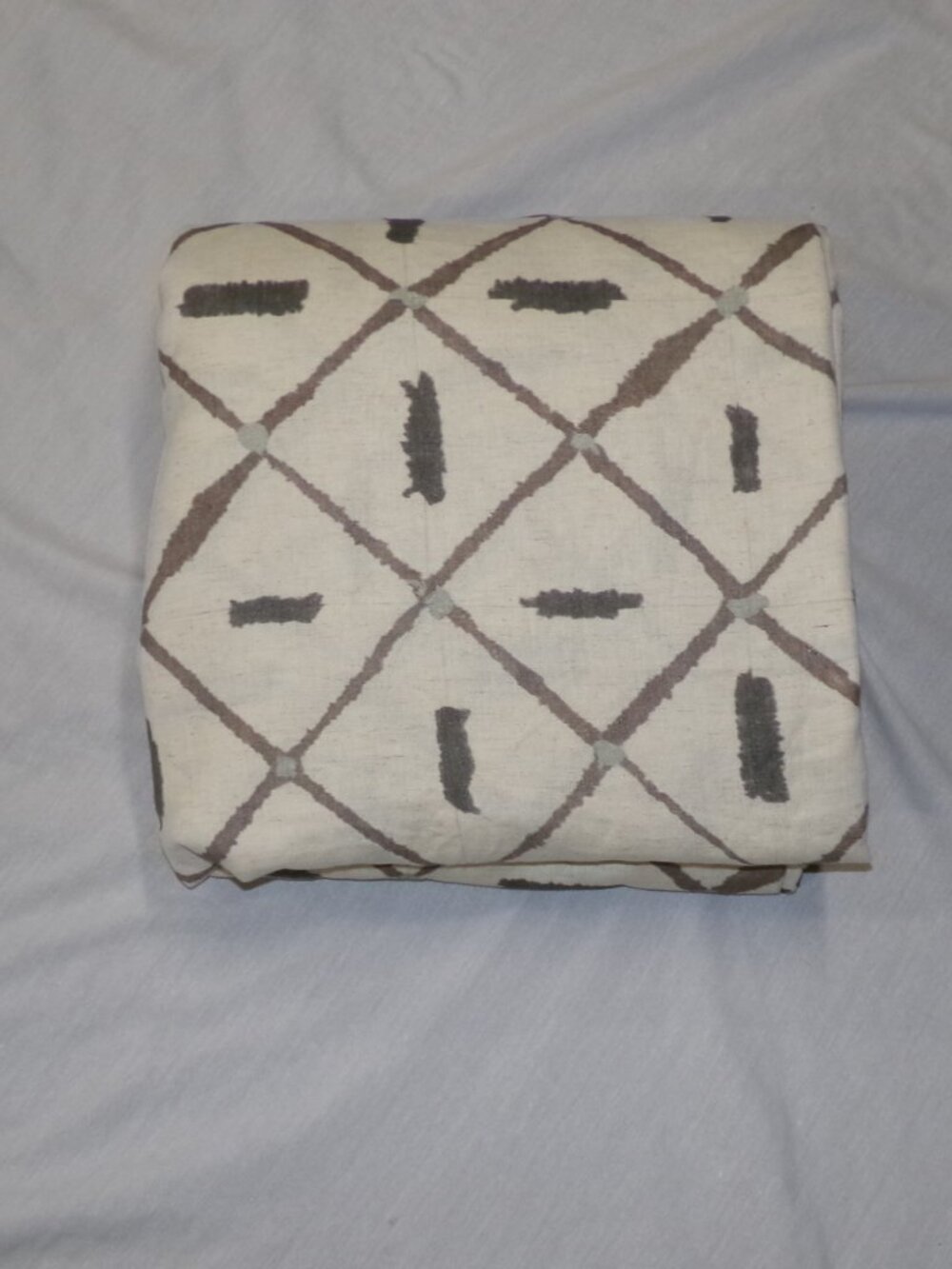 NEW Annie Selke TATUM IVORY King Size Duvet Cover Cotton Linen Blend Breathable